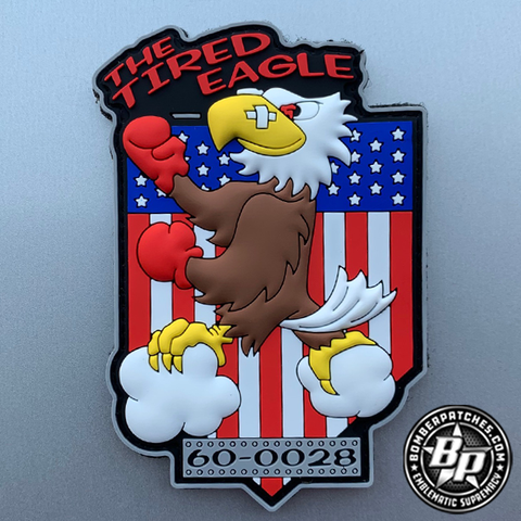 The Tired Eagle, B-52H Aircraft 60-0028 Nose Art Patch, Full Color