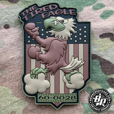 The Tired Eagle, B-52H Aircraft 60-0028 Nose Art Patch, OCP