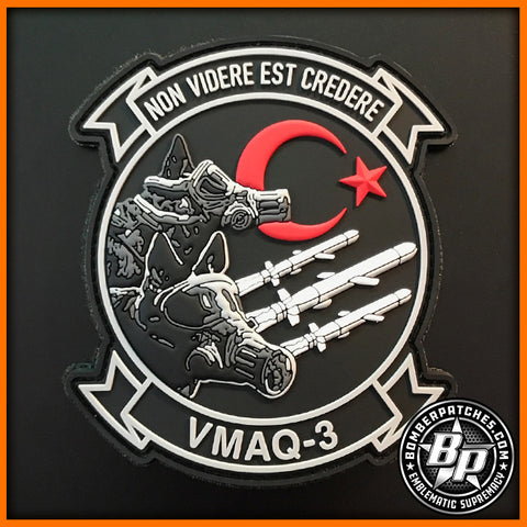 VMAQ-3 "MOON DOGS" DEPLOYMENT PATCH Full Color PVC EA-6B Prowler