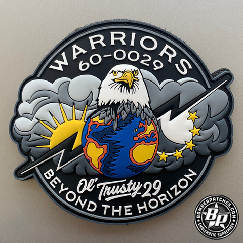 23d Bomb Squadron Nose Art Series Patch, 60-0029, Warriors Beyond The Horizon