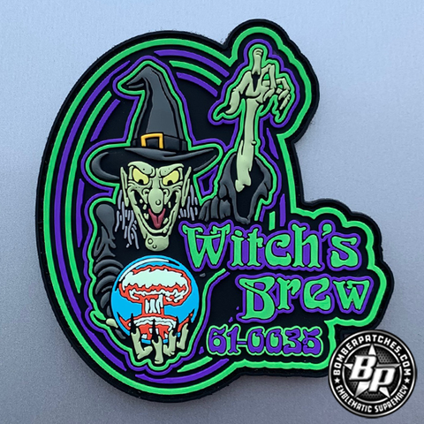 23d Bomb Squadron Nose Art Series Patch, 61-0035, Witch's Brew
