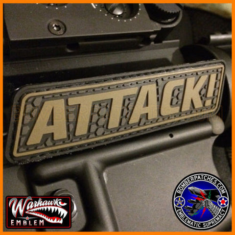 ATTACK! PVC Tab Patch, For Bug-Out Bag, Tactical Cap & Gear