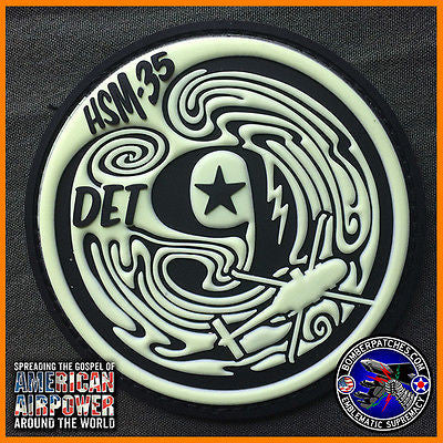 USN HSM-35 MAGICIANS Det 9 MH-60R Glow in the Dark PVC PATCH NAS North Island