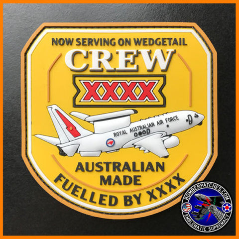 E-7A WEDGETAIL CREW XXXX PVC Morale PATCH, ROYAL AUSTRALIAN AIR FORCE Full Color