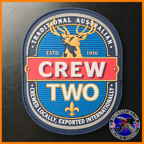 E-7A WEDGETAIL CREW TWO PVC MORALE PATCH, ROYAL AUSTRALIAN AIR FORCE, EXCLUSIVE