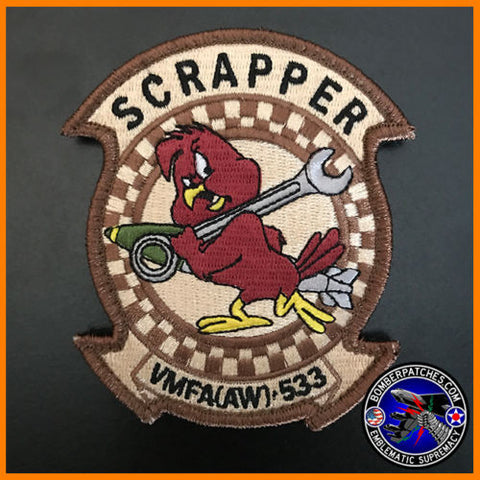 F/A-18 HORNET VMFA(AW) 533 SCRAPPER OIR 2016 Maintenance Patch