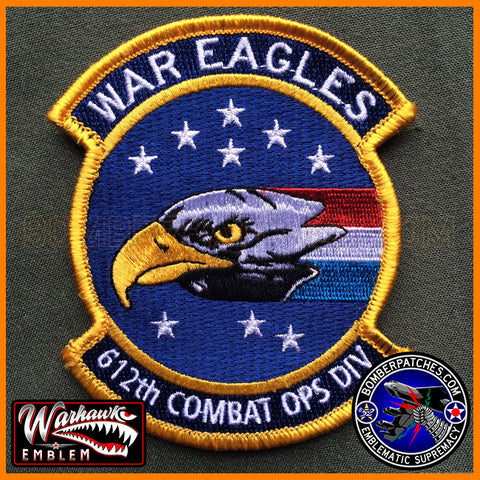 612TH AOC "WAR EAGLES" COMBAT OPERATIONS DIVISION PATCH