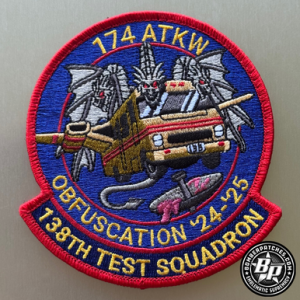 138th Test Squadron / 174th Attack Wing Obfuscation 24-25 - Patch and Tabs