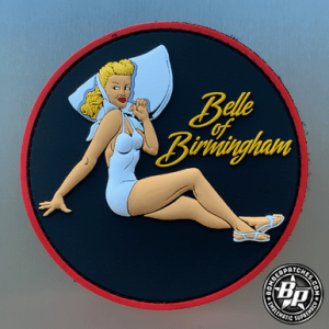 177th Air Refueling Wing, Belle of Birmingham, KC-135 Nose Art Patch, Full Color