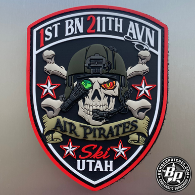 1st Battalion 211th Aviation Regiment, AH-64 Apache, Unit Patch, Full Color PVC