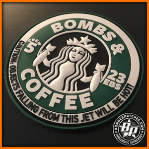 23d EBS CREW 5 BOMBS AND COFFEE PVC PATCH OIR 2017 B-52H
