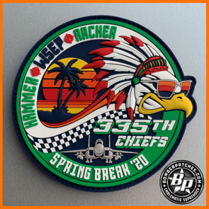 335th TAC FTR SQDN WSEP COMBAT ARCHER / HAMMER PATCH, AUTHENTIC VERSION