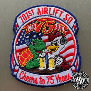 701st Airlift Squadron 75th Anniversary Patch C-17 Globemaster III Charleston