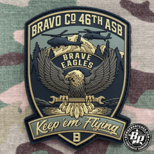 Bravo Co 46th Aviation Support Battalion Unit Patch, AH-64 Apache, OCP