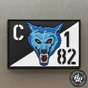 Charlie Company 1-82 Blue Wolves Hat Patch