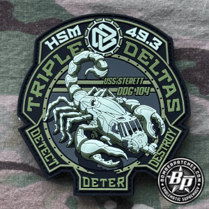 HSM-49.3 Triple Deltas PVC Patch MH-60R USS Sterett DDG 104 USN Multicam