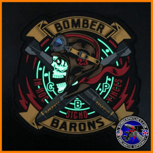 23d EBS FRIDAY BOMBER BARONS PVC MORALE Patch, Glow in the Dark
