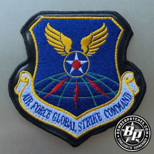Air Force Global Strike Command, Color w/ Leather Border, 4"